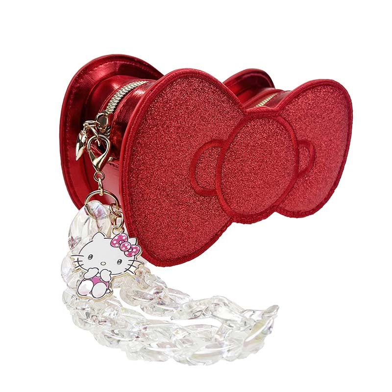 Hello Kitty 50th Anniversary Mini Zipper Pouch, Metallic Bow