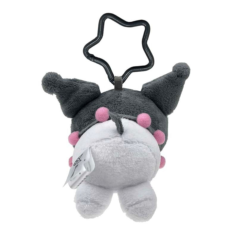 Kuromi Plush Measuring Tape Keychain with Carabiner