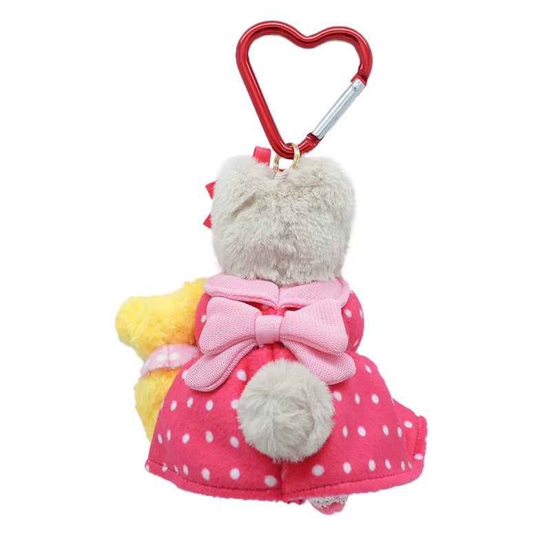Marroncream Teddy Friend Plush Mascot Keychain