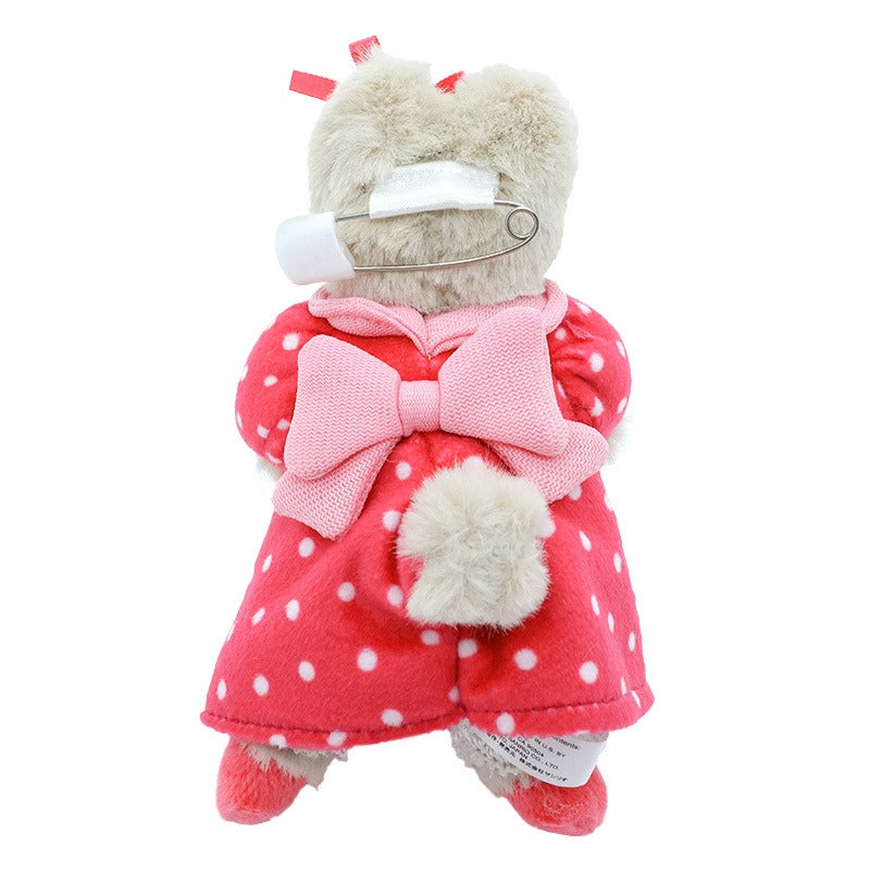 Marroncream Teddy Friend Embroidered Brooch