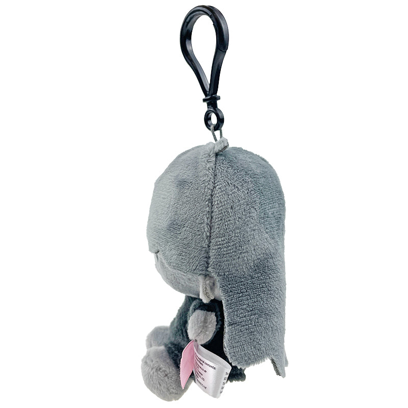 Lala Ash Monochrome Plush Mascot Clip, 4 Inch