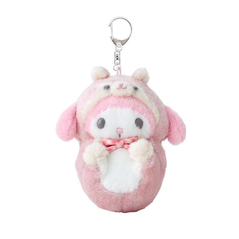 My Melody Plush Keychain Mascot (Fauna Friends Series)