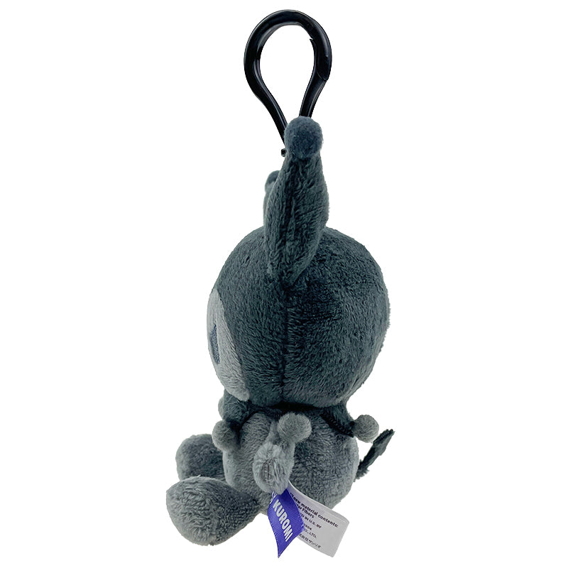 Kuromi Ash Monochrome Plush Mascot Clip