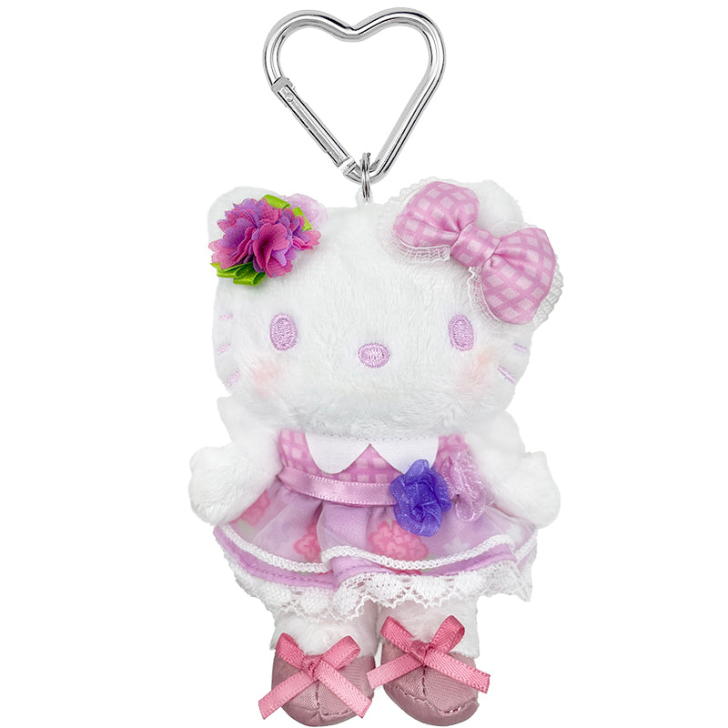 Hello Kitty Raspberry Plush Mascot Keychain (50th Anniv. Floral Series)