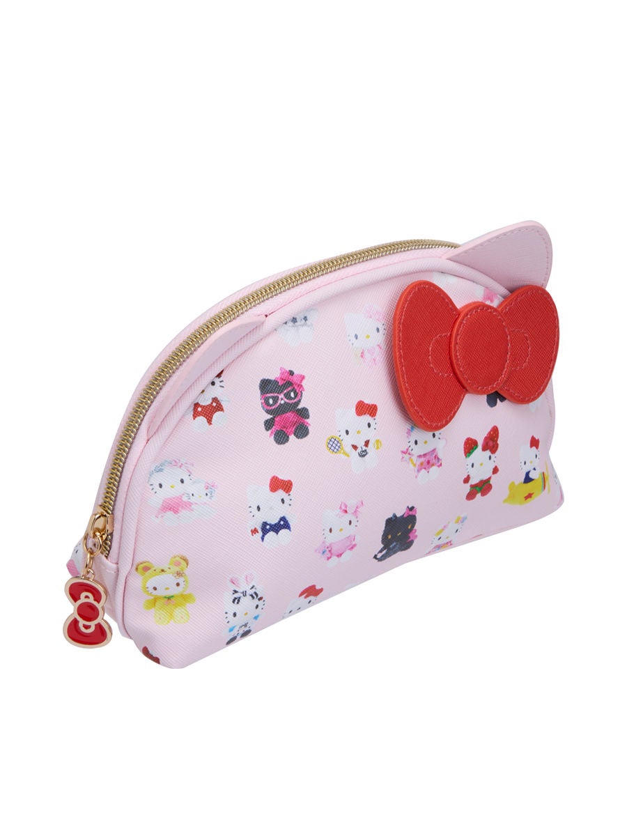 Hello Kitty 50th Anniversary Dress Crescent Cosmetic Pouch