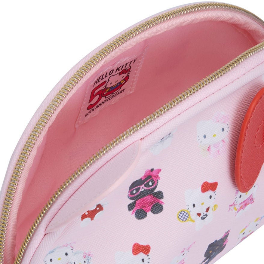 Hello Kitty 50th Anniversary Dress Crescent Cosmetic Pouch