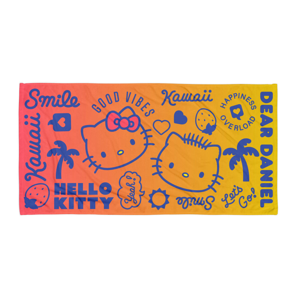 Hello Kitty & Dear Daniel Good Vibes Beach Towel