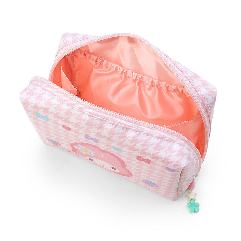 My Melody Floral Houndstooth Zipper Pouch