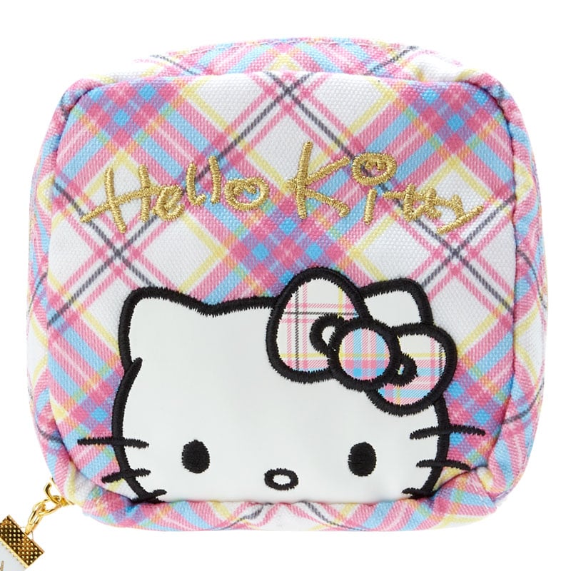 Hello Kitty Dress Tartan Mini Zipper Pouch