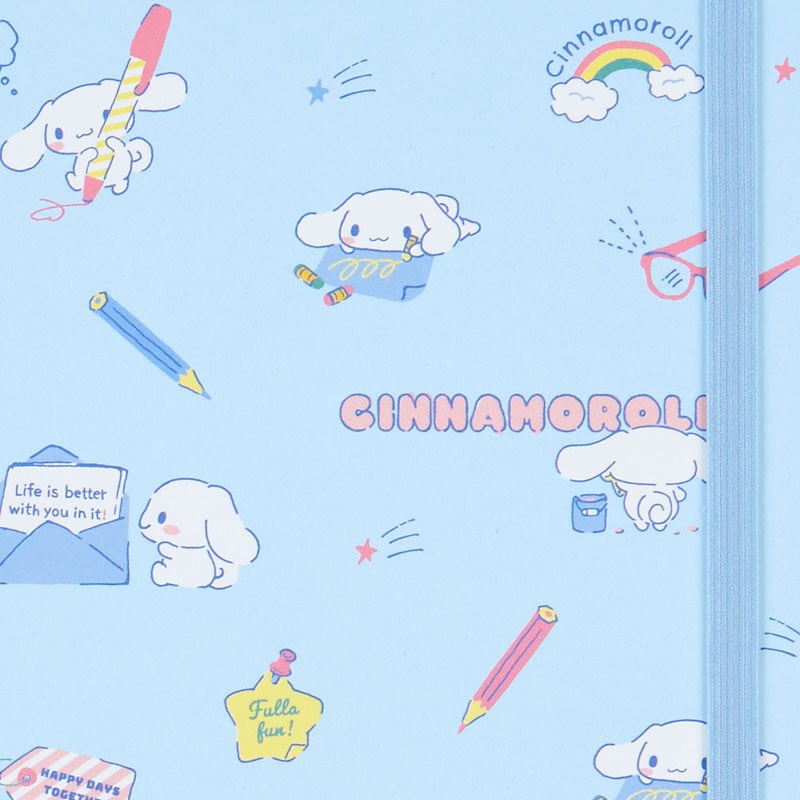 Cinnamoroll Lined Notebook with Elastic Closure