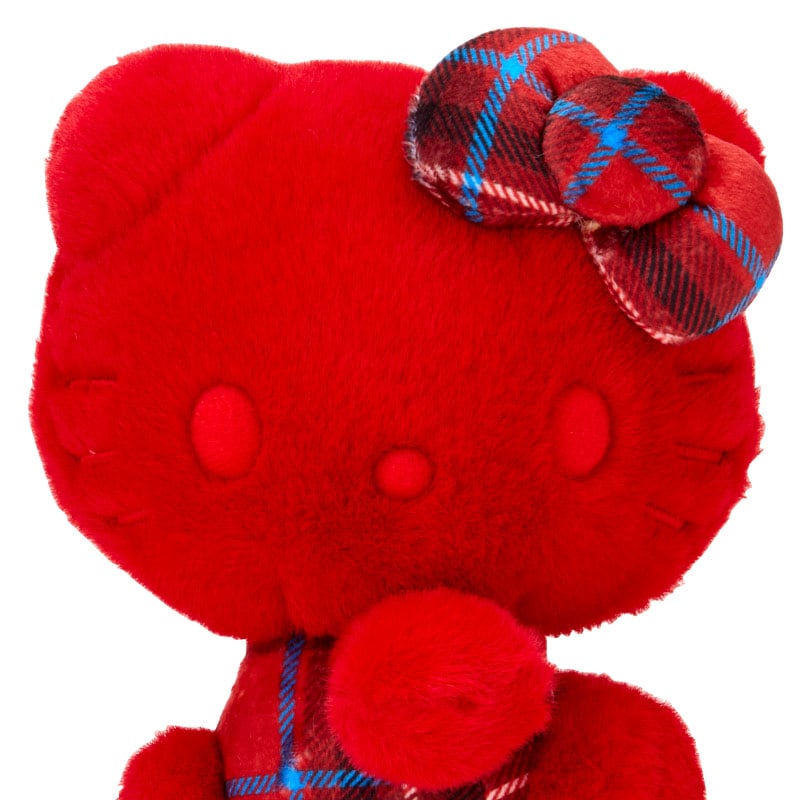 Hello Kitty 50th Anniversary Plush Mascot, Red Tartan