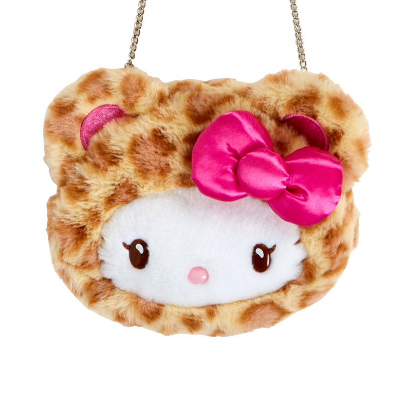 Hello Kitty Plush Mini Crossbody Bag, Leopard Pals Series