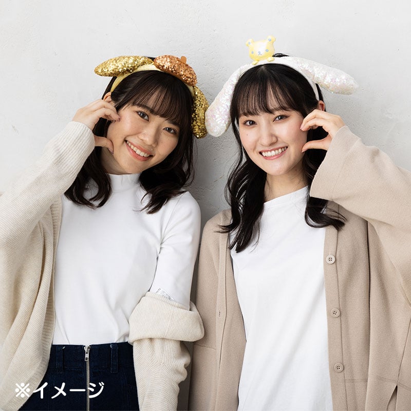 Pompompurin Sequined Ear Headband, Sparkly Mini Sequin Design