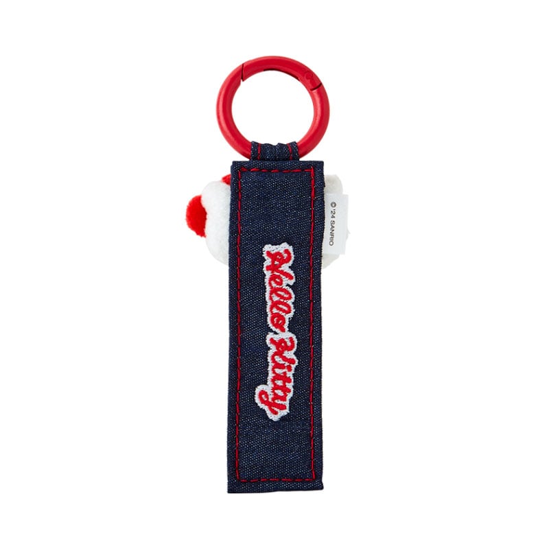 Hello Kitty Logo Keychain, Denim Patch Series