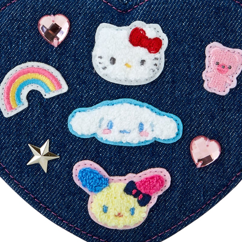 Sanrio Characters Mini Zipper Pouch, Denim Patch Series