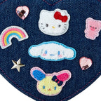 Sanrio Characters Mini Zipper Pouch, Denim Patch Series