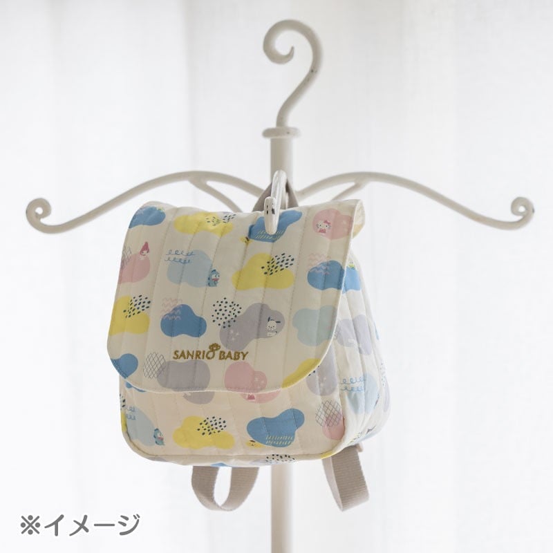Sanrio Baby Organic Cotton Toddler Backpack, Colorful Clouds