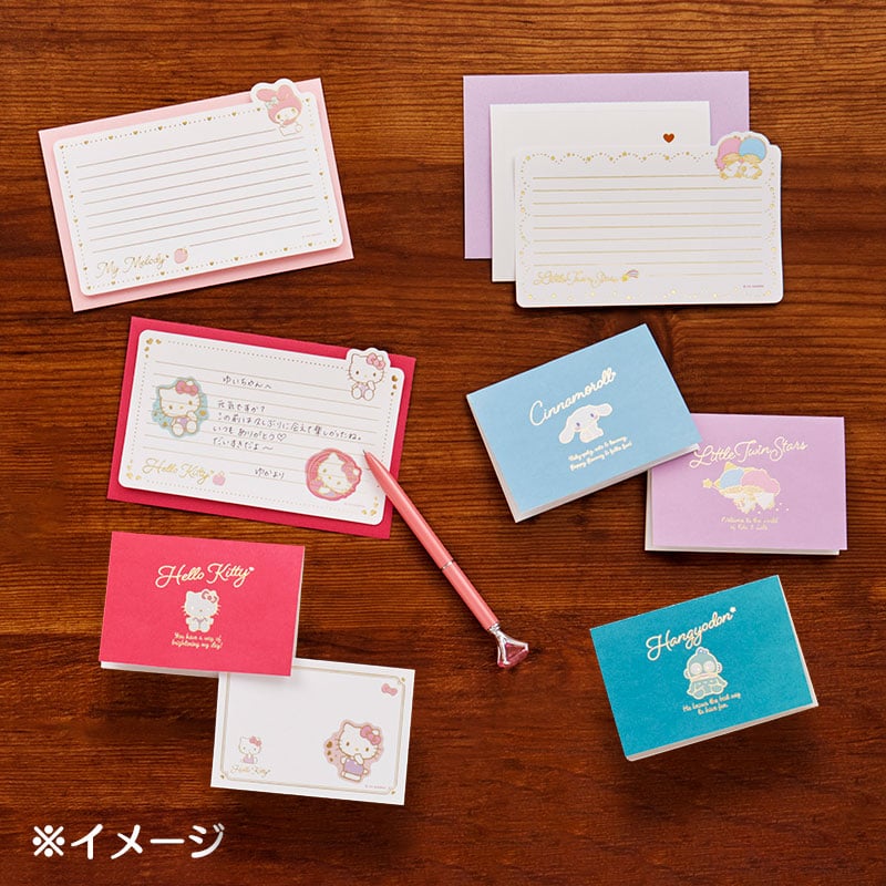 Hello Kitty Gold-Foil Lined Letter Set with Envelopes and Seals