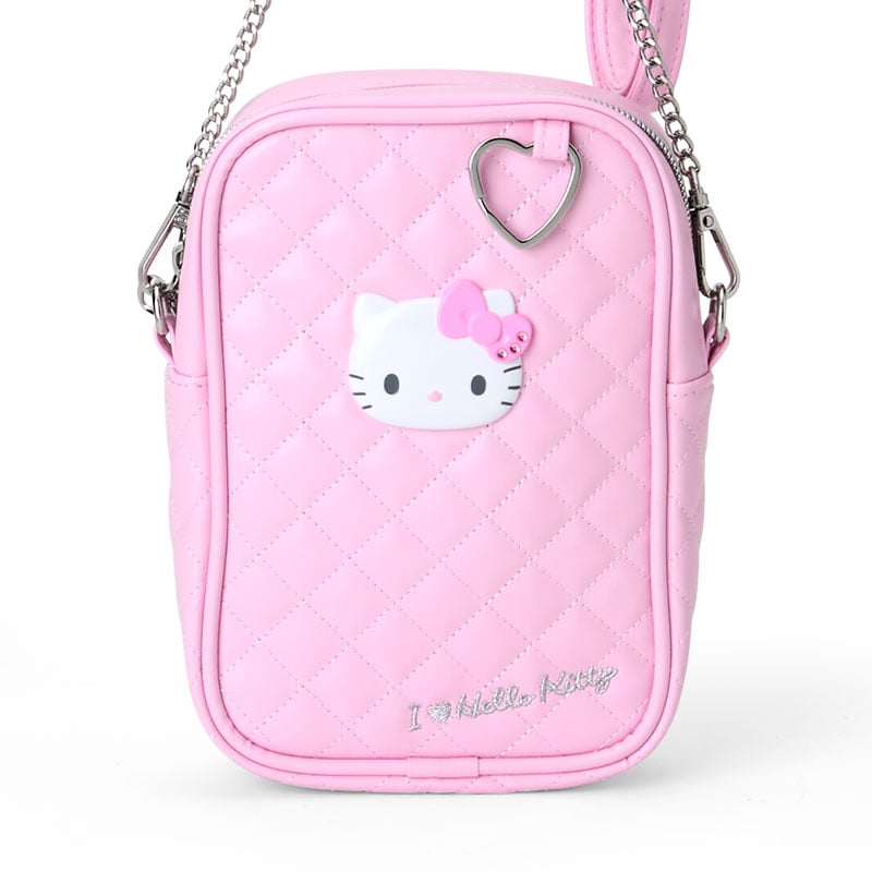 Hello Kitty Pink Rhinestone Quilted Mini Crossbody, I Love Hello Kitty Series