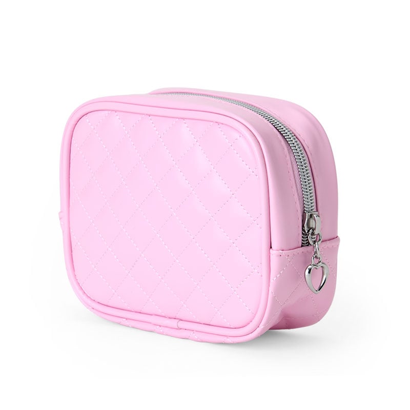 Hello Kitty Pink Quilted Rhinestone Zipper Pouch, I Love Hello Kitty Series