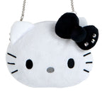 Hello Kitty Black Plush-Feel Micro Mini Crossbody with Chain Strap