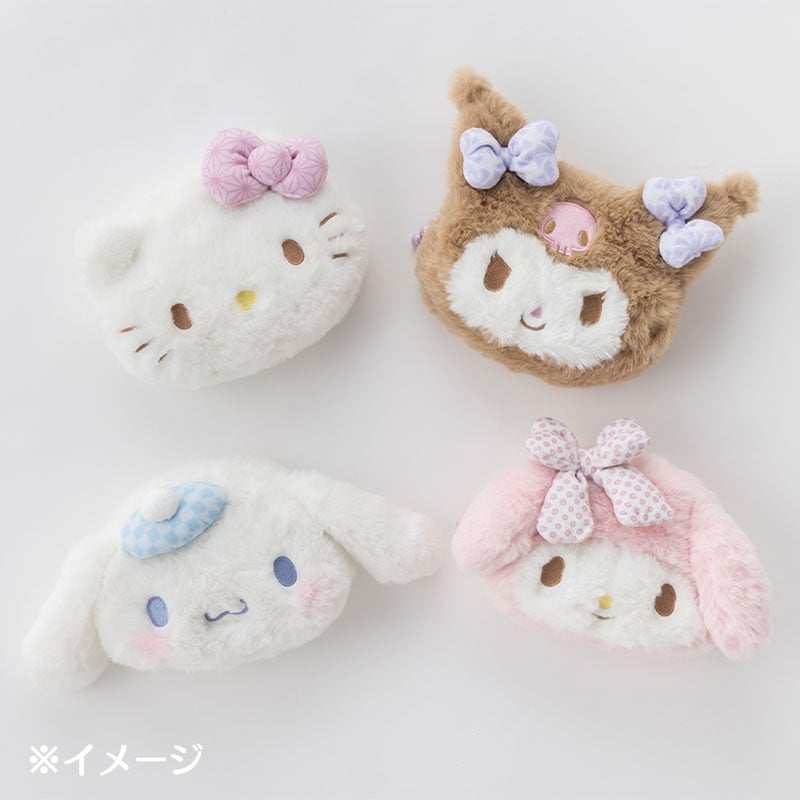 Kuromi Plush Mini Face Pouch, Retro Pastel Series