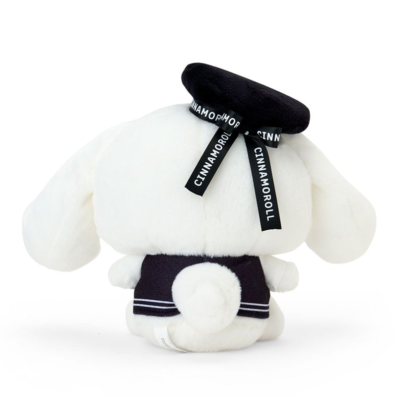 Cinnamoroll 8 Inch Silver Houndstooth Plush with Embroidered Details