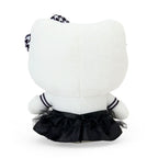 Hello Kitty 8 Inch Silver Houndstooth Plush with Embroidered Details