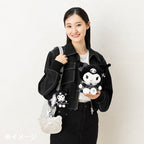 Kuromi 8 Inch Silver Houndstooth Plush with Embroidered Details