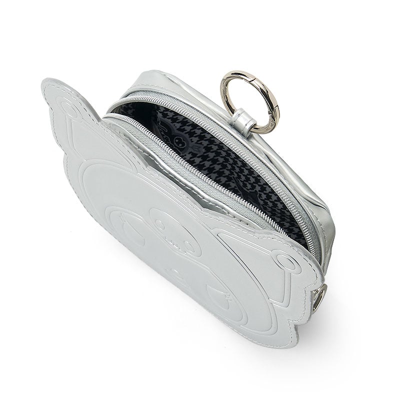 Kuromi Houndstooth Mini Zipper Pouch with Carabiner
