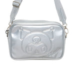 Kuromi PU Leather Houndstooth Crossbody Bag