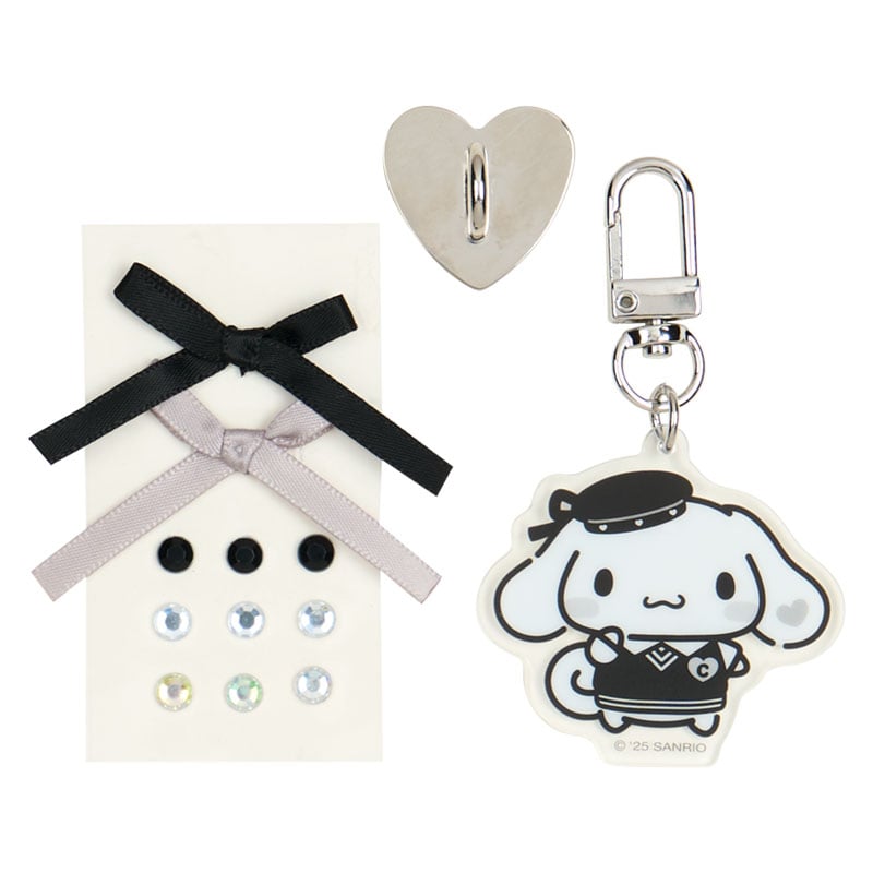 Cinnamoroll Silver Houndstooth DIY Smartphone Charm Set