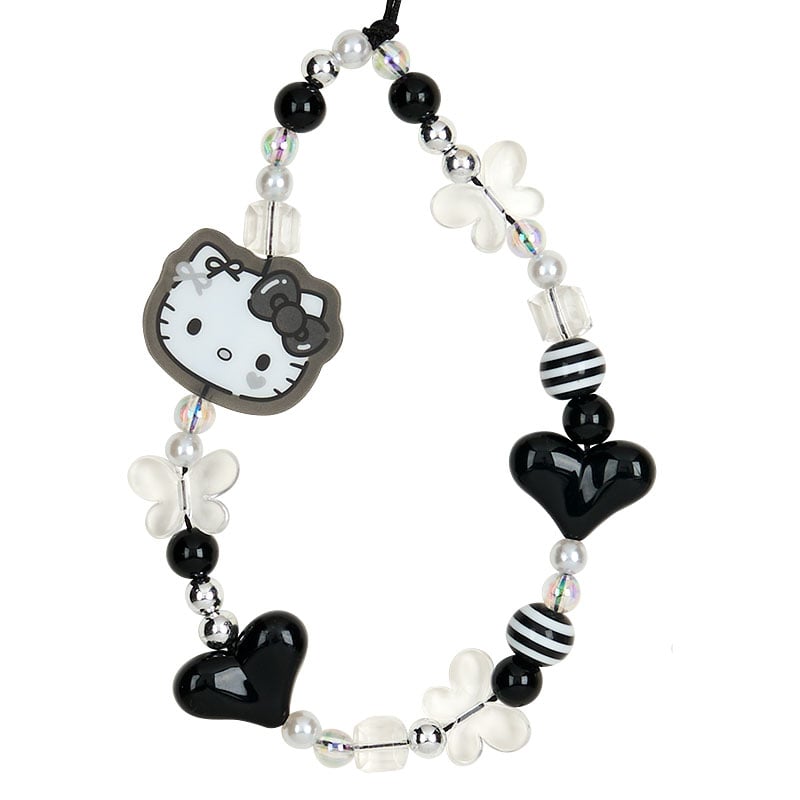 Hello Kitty Silver Houndstooth DIY Smartphone Charm Set