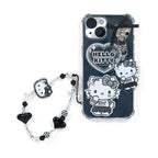 Hello Kitty Silver Houndstooth DIY Smartphone Charm Set