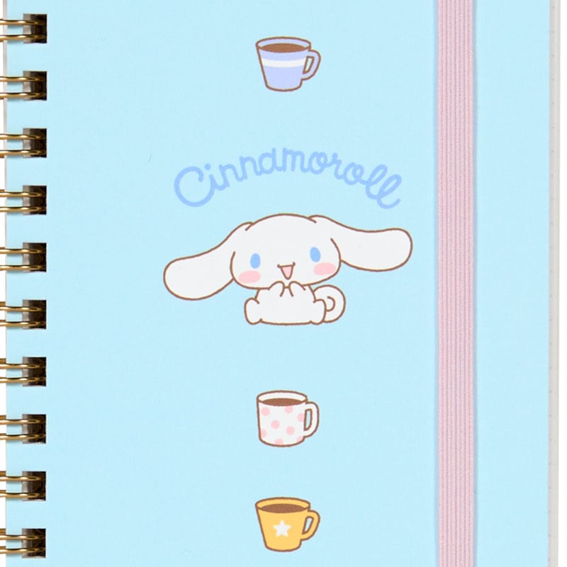 Cinnamoroll Slim Ruled Spiral Notebook with Elastic Closure