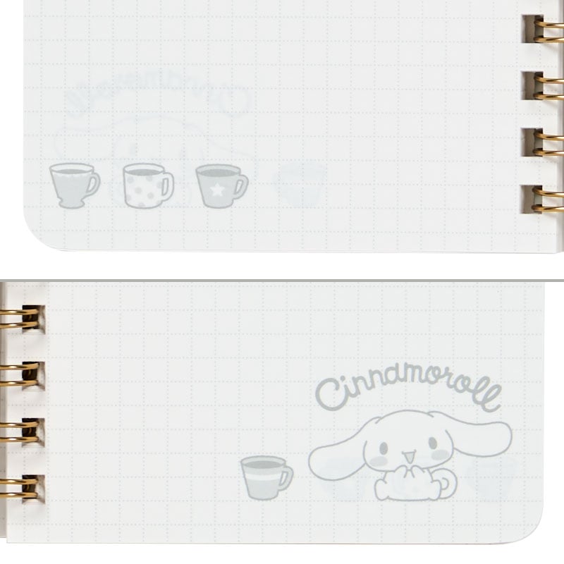 Cinnamoroll Slim Ruled Spiral Notebook with Elastic Closure