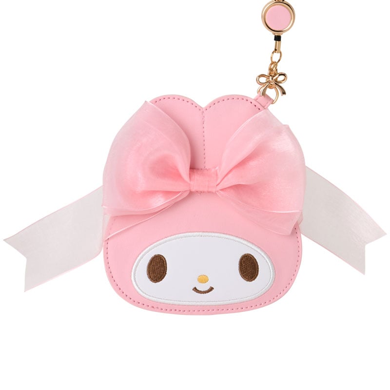 My Melody 50th Anniversary Ribbon Card Case with Key Reel