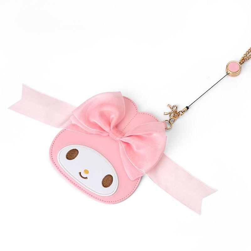 My Melody 50th Anniversary Ribbon Card Case with Key Reel