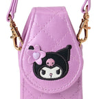 Kuromi Quilted Mini Lip Gloss Case with Mirror, Mini Quilt Series