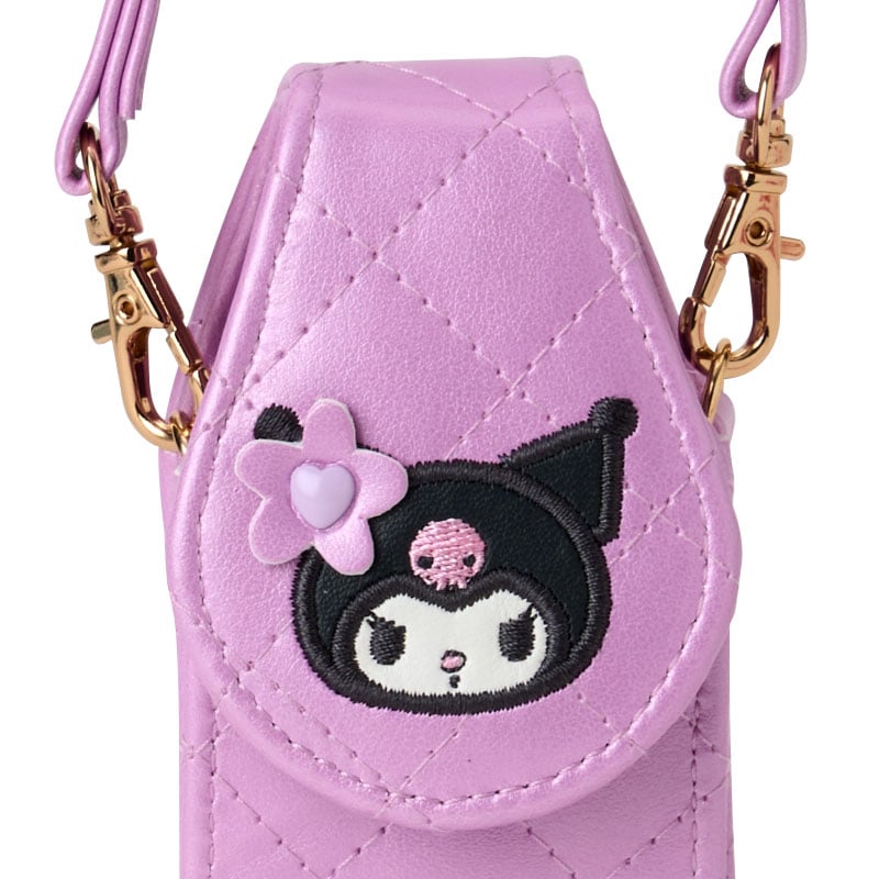 Kuromi Quilted Mini Lip Gloss Case with Mirror, Mini Quilt Series
