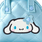 Cinnamoroll Quilted Mini Zipper Bag Charm with Carabiner, Mini Quilt Series