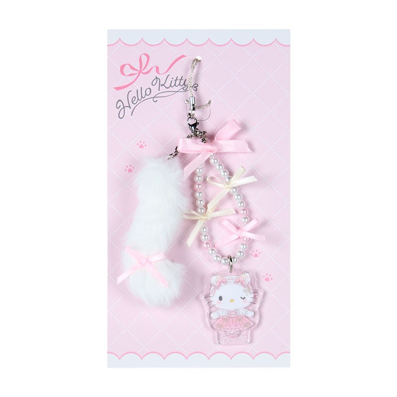 Hello Kitty Beaded Removable Smartphone Charm, Ballet Kitten Series