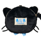 Chococat Plush Mini Face Zipper Pouch with Lobster Clasp, Sanrio Cat Club Series