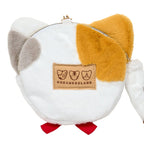 Noranekoland Plush Mini Face Zipper Pouch with Lobster Clasp, Sanrio Cat Club Series
