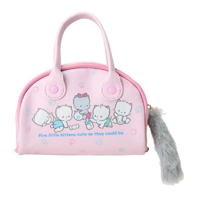 Nya Ni Nyu Nye Nyon PU Mini Handbag with Cat Tail Zipper Pull, Sanrio Cat Club Series