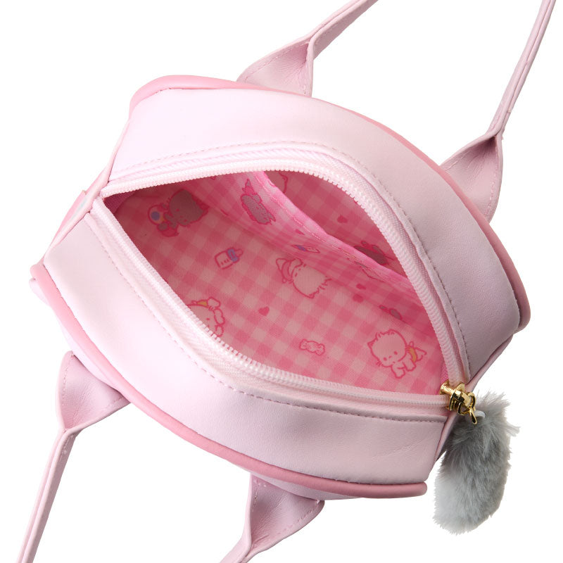 Nya Ni Nyu Nye Nyon PU Mini Handbag with Cat Tail Zipper Pull, Sanrio Cat Club Series