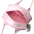 Nya Ni Nyu Nye Nyon PU Mini Handbag with Cat Tail Zipper Pull, Sanrio Cat Club Series