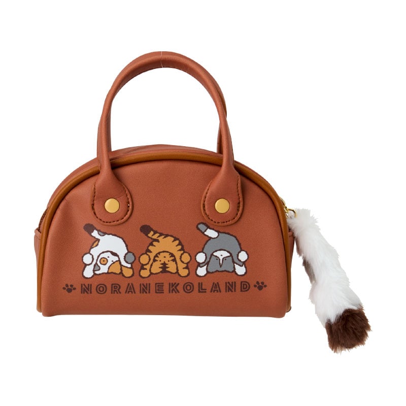 Noranekoland PU Mini Handbag with Cat Tail Zipper Pull, Sanrio Cat Club Series