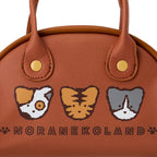 Noranekoland PU Mini Handbag with Cat Tail Zipper Pull, Sanrio Cat Club Series