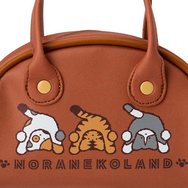 Noranekoland PU Mini Handbag with Cat Tail Zipper Pull, Sanrio Cat Club Series